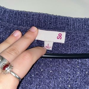 Super comfy and cute purple v-neck sweater! Perfect for lunge wear or an outing!